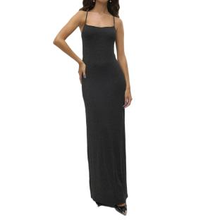 Schwarz/silbernes figurbetontes Kleid für Frauen Vero Moda Kanva Ankle Ansicht 0