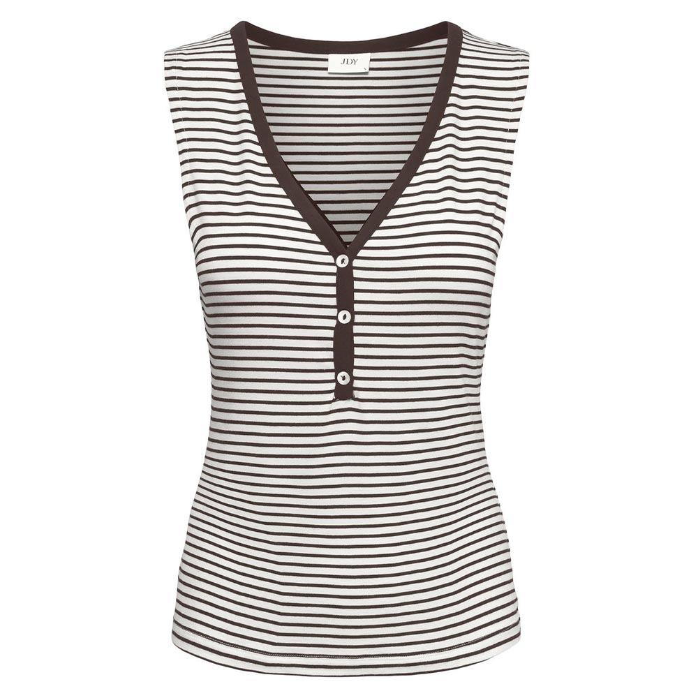 Camiseta sin mangas a rayas negra y blanca para mujer JDY Sissy barato
