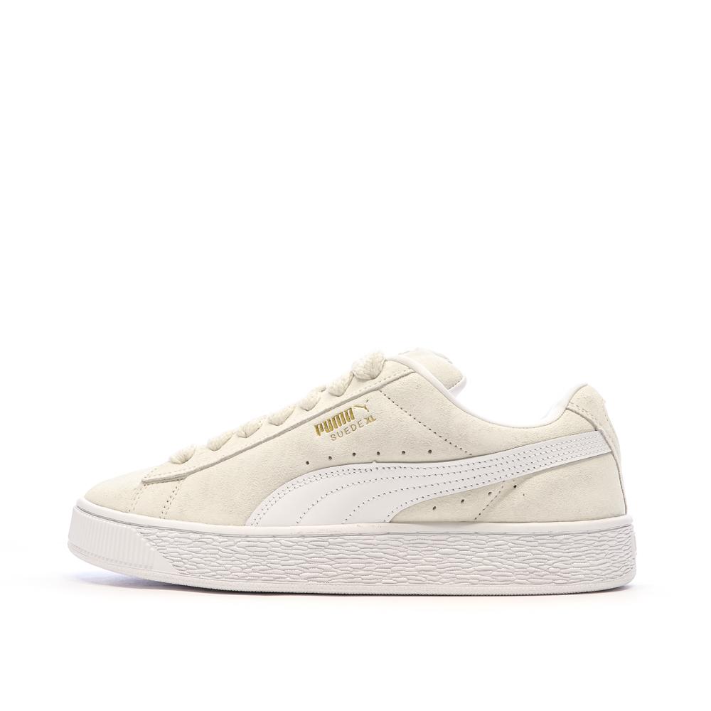 Baskets Beige/Blanc Homme Puma Suede XL pas cher