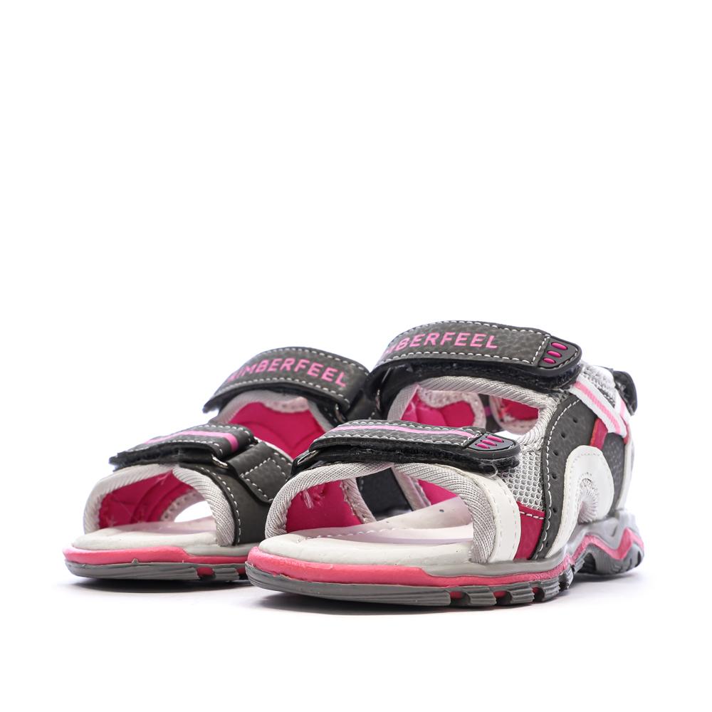 Sandalias grises/rojas para bebé Kimberfeel Missi ver 6