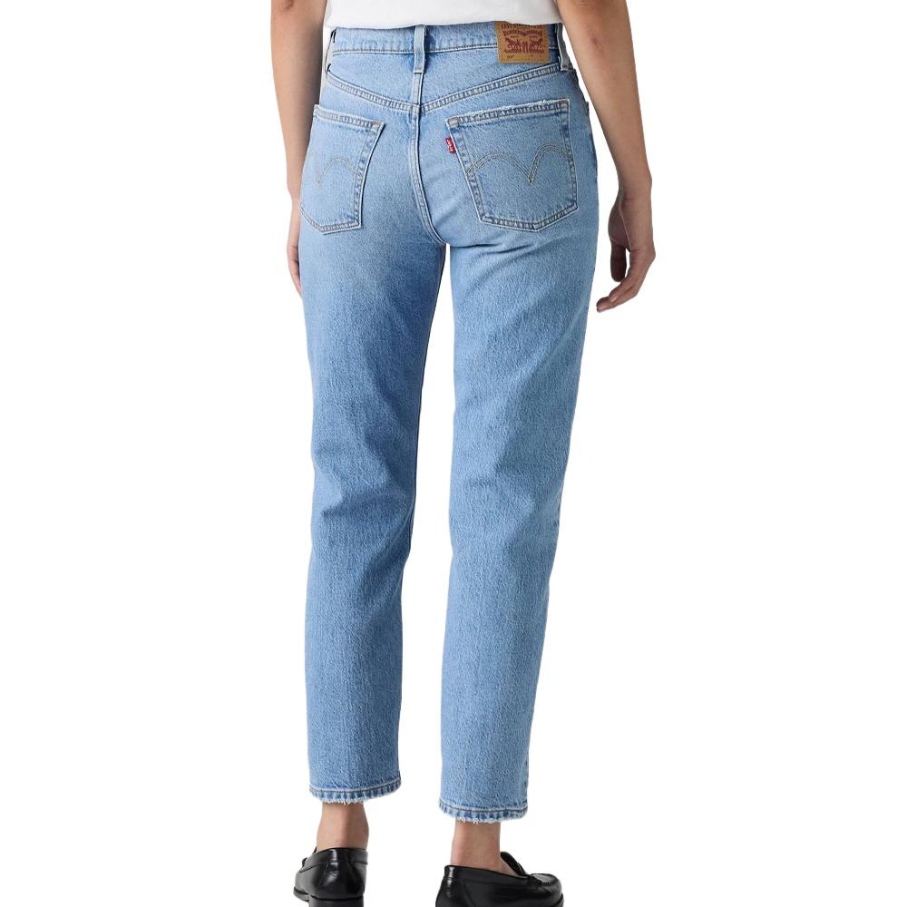 Jean 501 Bleu Clair Femme Levi's Original Cropped Indigo vue 2