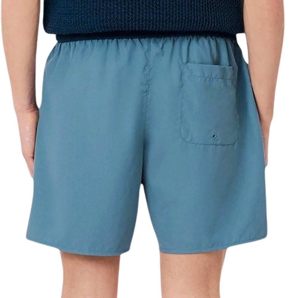 Dunkelblaue Badeshorts von Lacoste für Herren – Längen Ansicht 2
