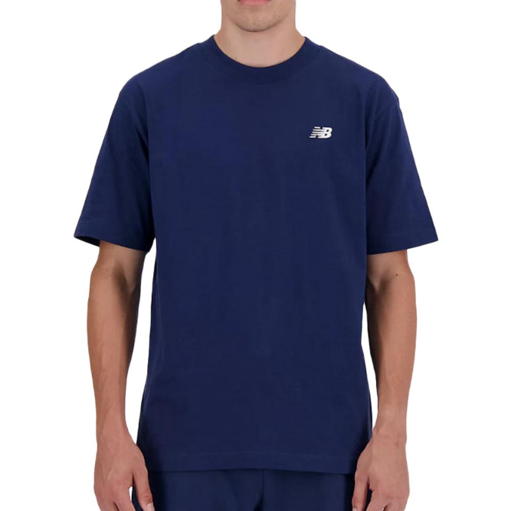 T-Shirt Marine Homme New Balance MT51801 pas cher