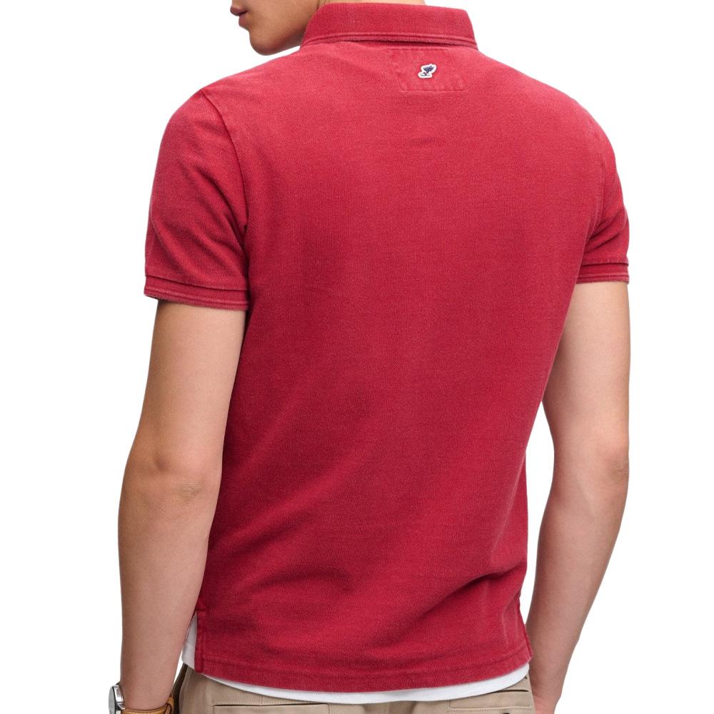 Polo rojo para hombre Superdry Classic Pique ver 2