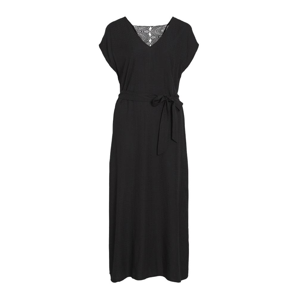 Vestido mujer negro Vila Nensa Tobillo barato