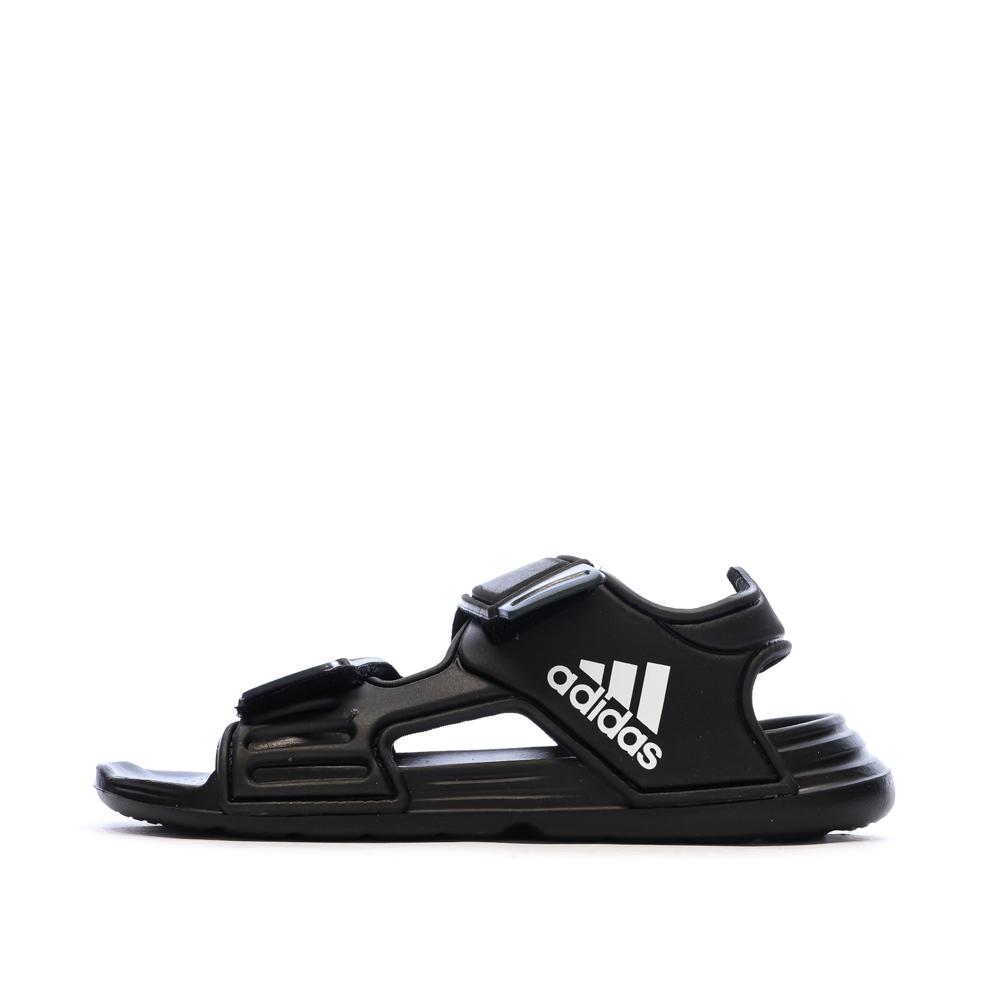 Sandalias negras Adidas Altaswim para niños barato