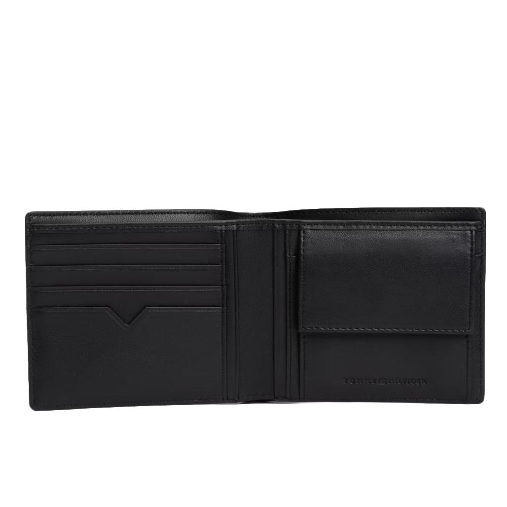 Portefeuille Noir Homme Tommy Hilfiger Saffiano vue 2