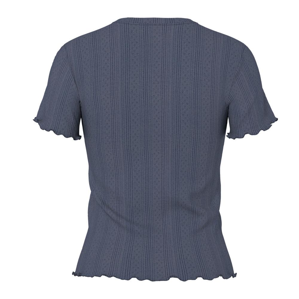 Camiseta de mujer azul marino Pieces Marie ver 3