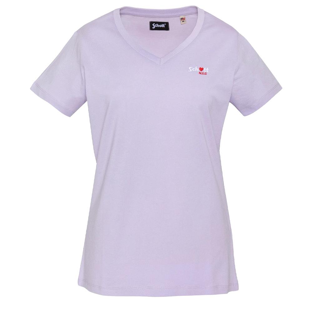 Schott TSBRODEDW Women’s Mauve T-shirt affordable