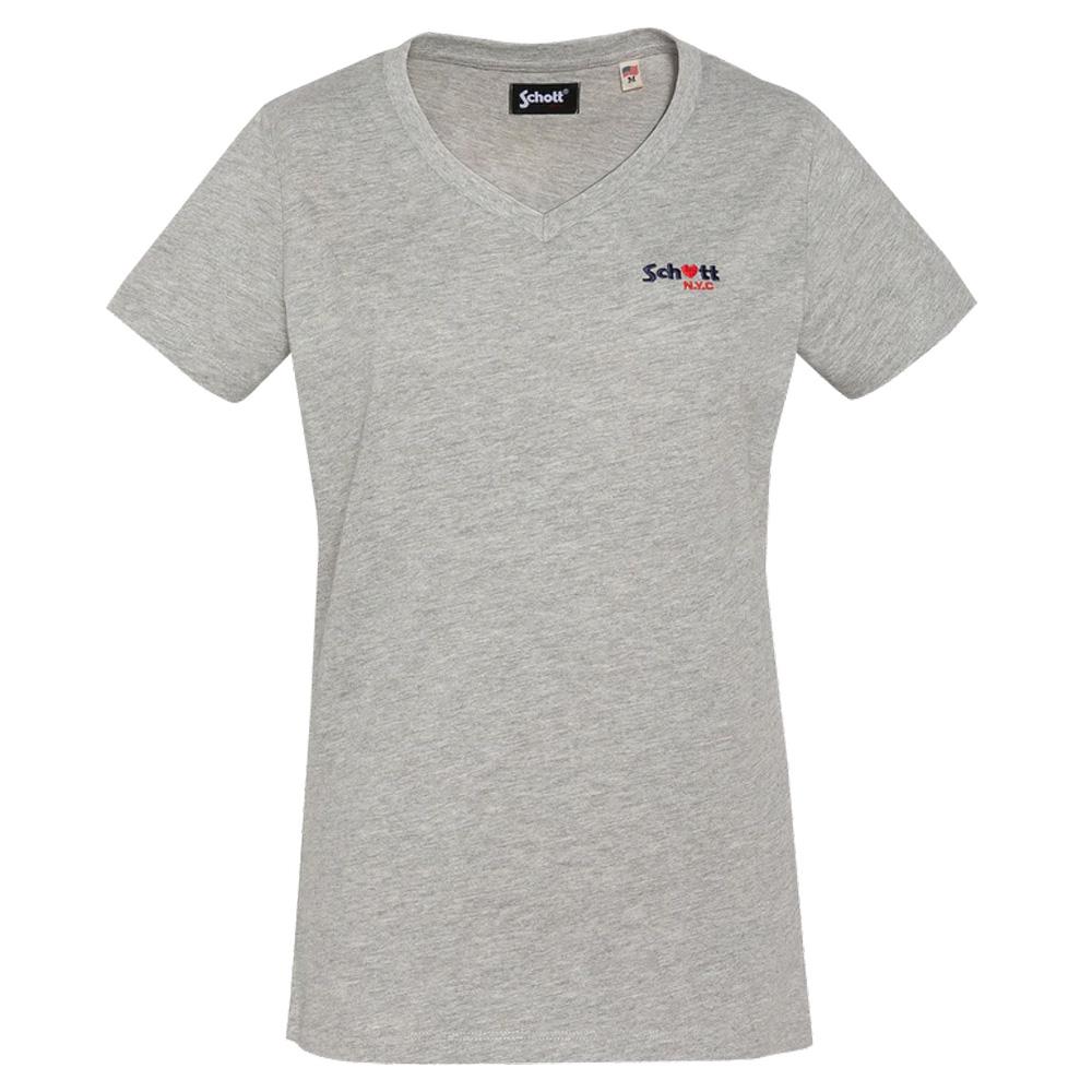 Graues Damen-T-Shirt von Schott TSBRODEDW günstig