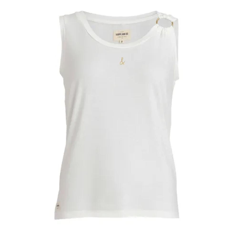 Camiseta sin mangas blanca para mujer Happy & Co Anneau barato