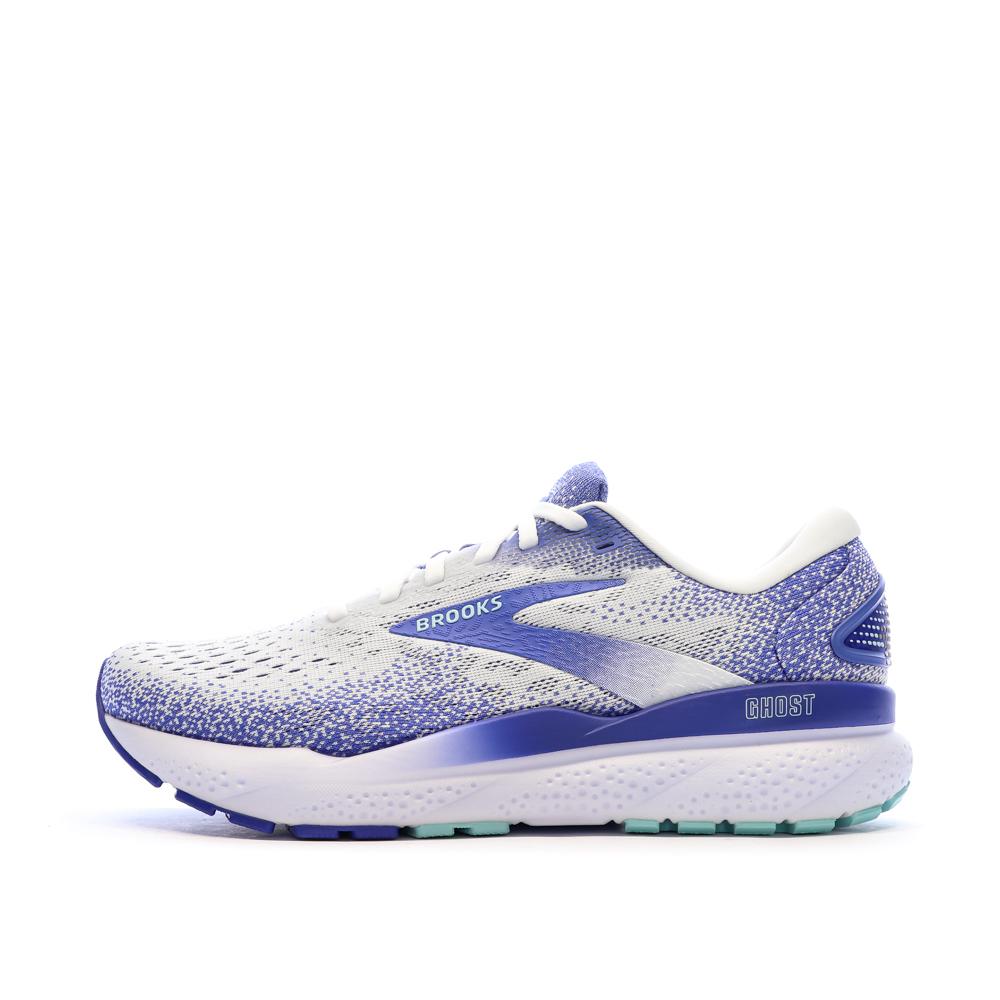 Brooks Ghost 16 Women’s White/Blue Running Shoes affordable