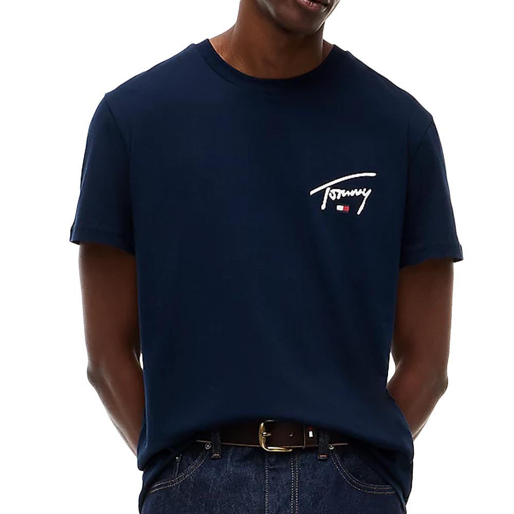 Tommy Hilfiger Signature C Men’s Navy T-shirt affordable