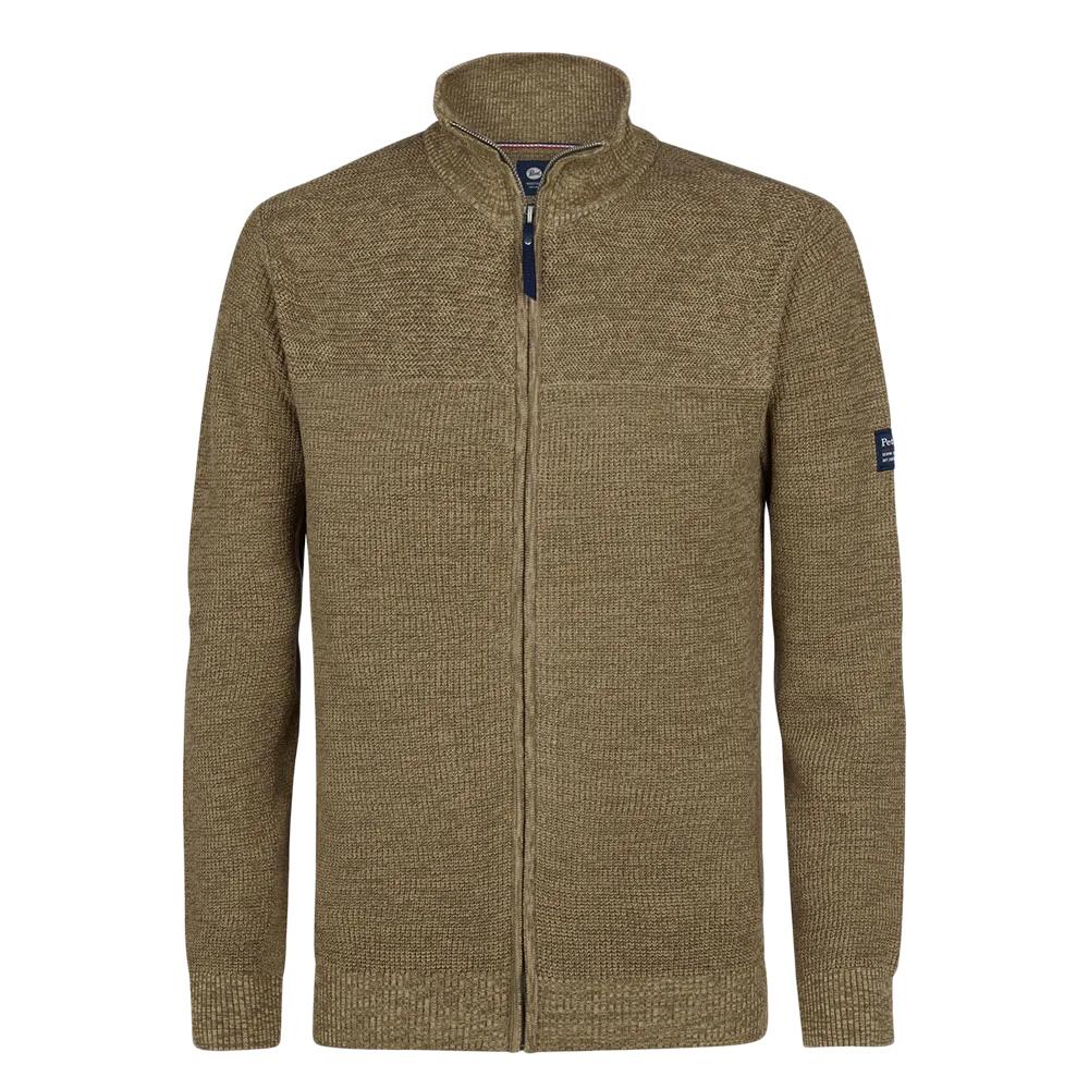 Men's Beige Zipped Sweatshirt Petrol Industries Collar affordable