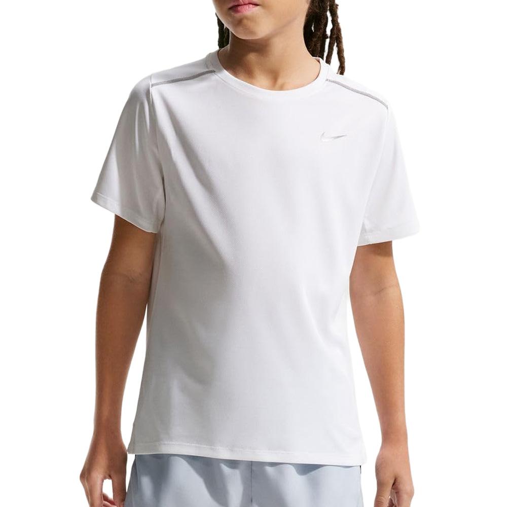 Weißes Nike Running Miler Sport-T-Shirt für Jungen günstig