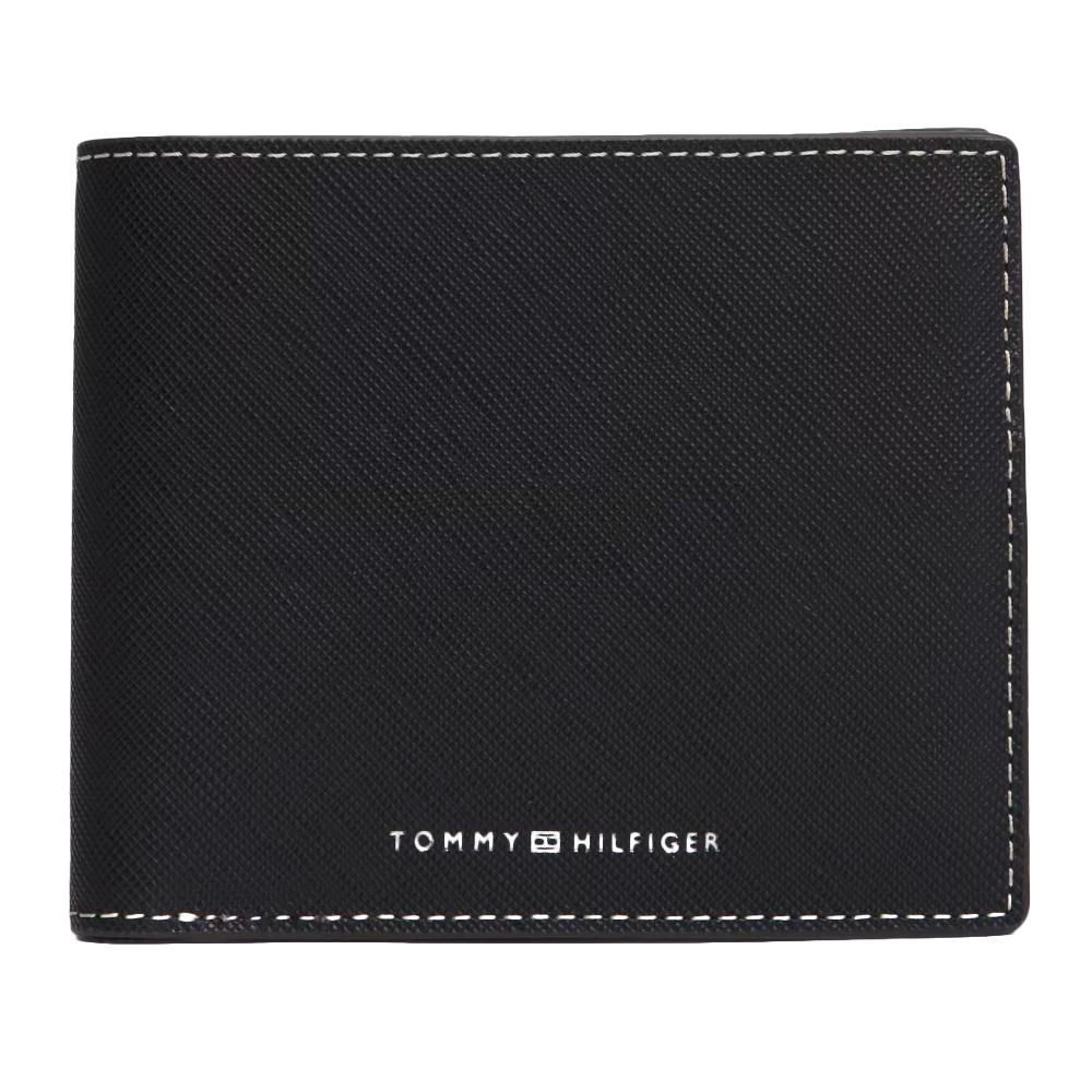 Portefeuille Noir Homme Tommy Hilfiger Saffiano pas cher