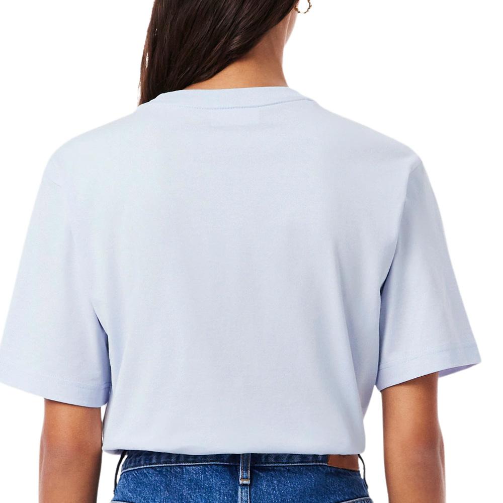 Blaues Damen-T-Shirt von Lacoste TF7215 Ansicht 2