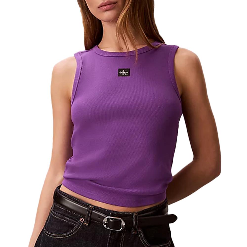 Women's Purple Tank Top Calvin Klein Jeans A Woven Label affordable