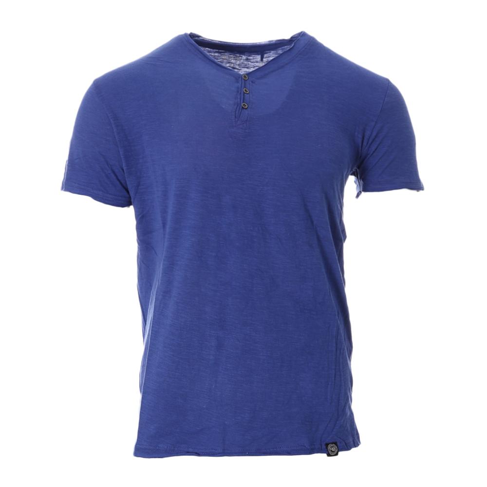 T-shirt Bleu Royale Homme Paname Brothers TAZIO vue 3