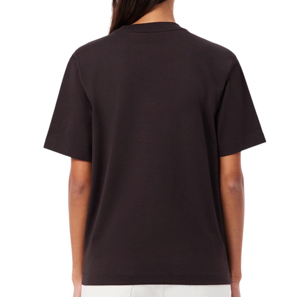 Dunkelbraunes Damen-T-Shirt von Lacoste TF7215 Ansicht 2