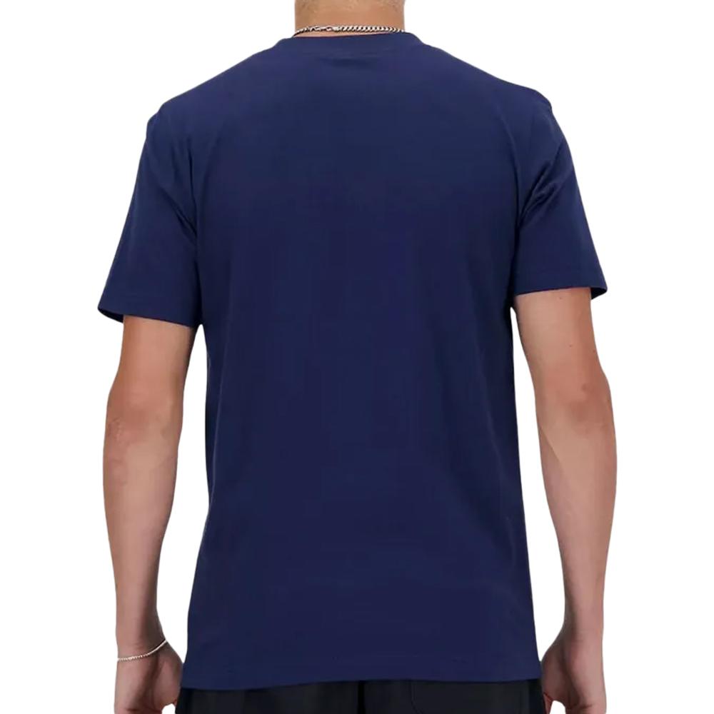 Herren Marine T-Shirt New Balance Stacked Logo Ansicht 2
