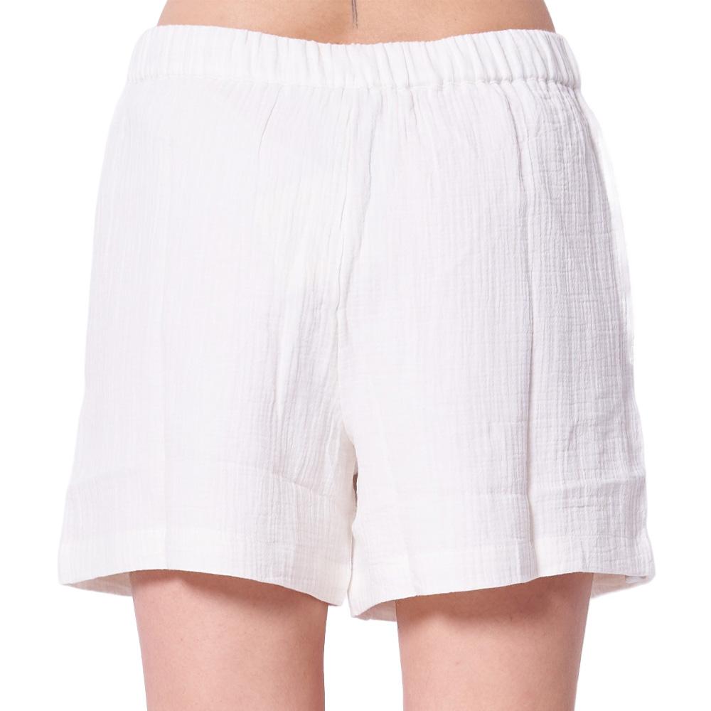 Beigefarbene Damen-Shorts von Calvin Klein Jeans aus Gaze Ansicht 2