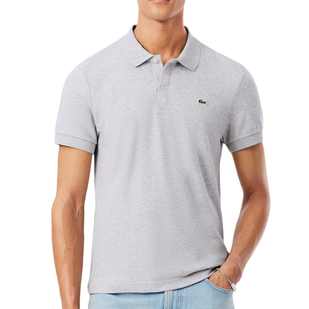Polo Gris Homme Lacoste Regular Fit Pima pas cher