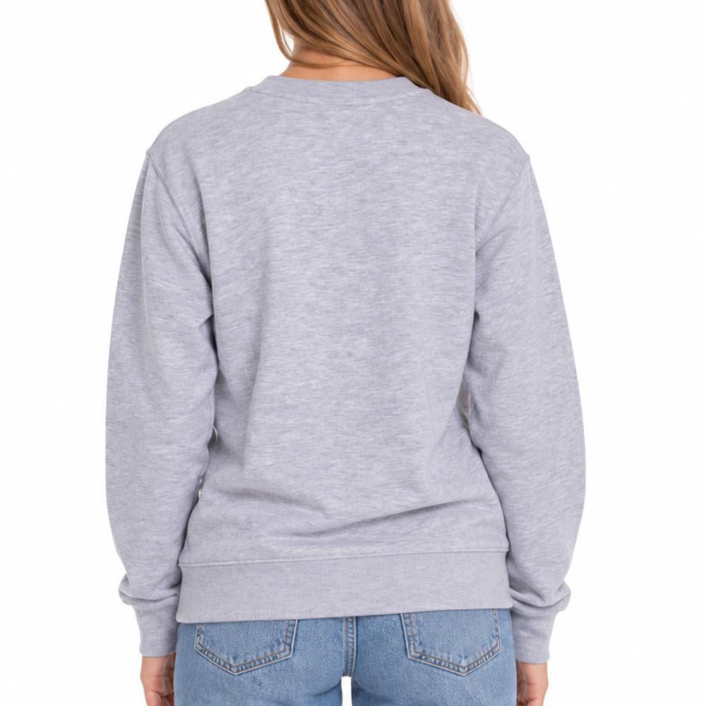 Sweat Gris/Rose Fille Champion Signature Crew vue 2
