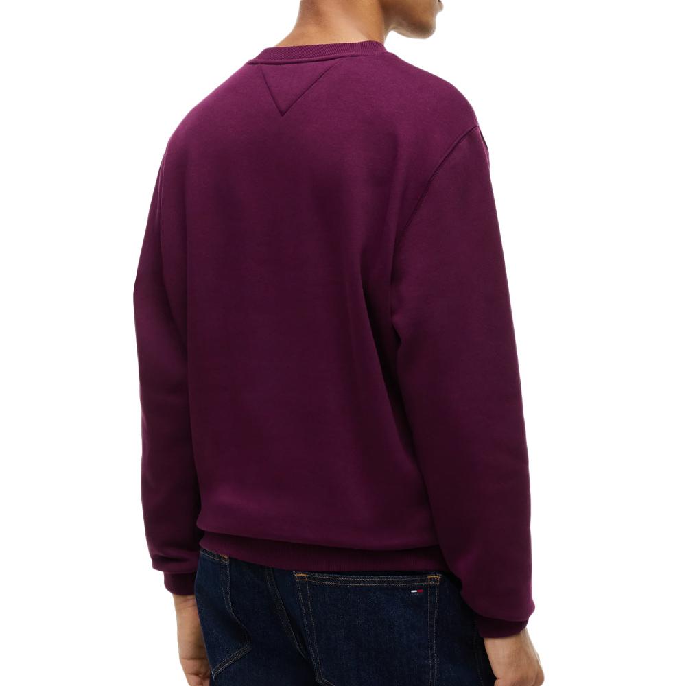 Sweat Prune Homme Tommy Hilfiger Reg Flag Crews vue 2
