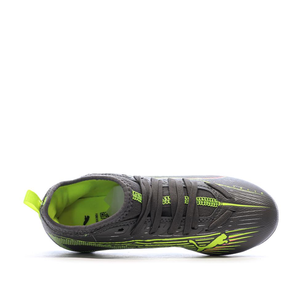 Chaussures de Foot Gris/Jaune Junior Puma Ultra 5 Match FG/AG vue 4