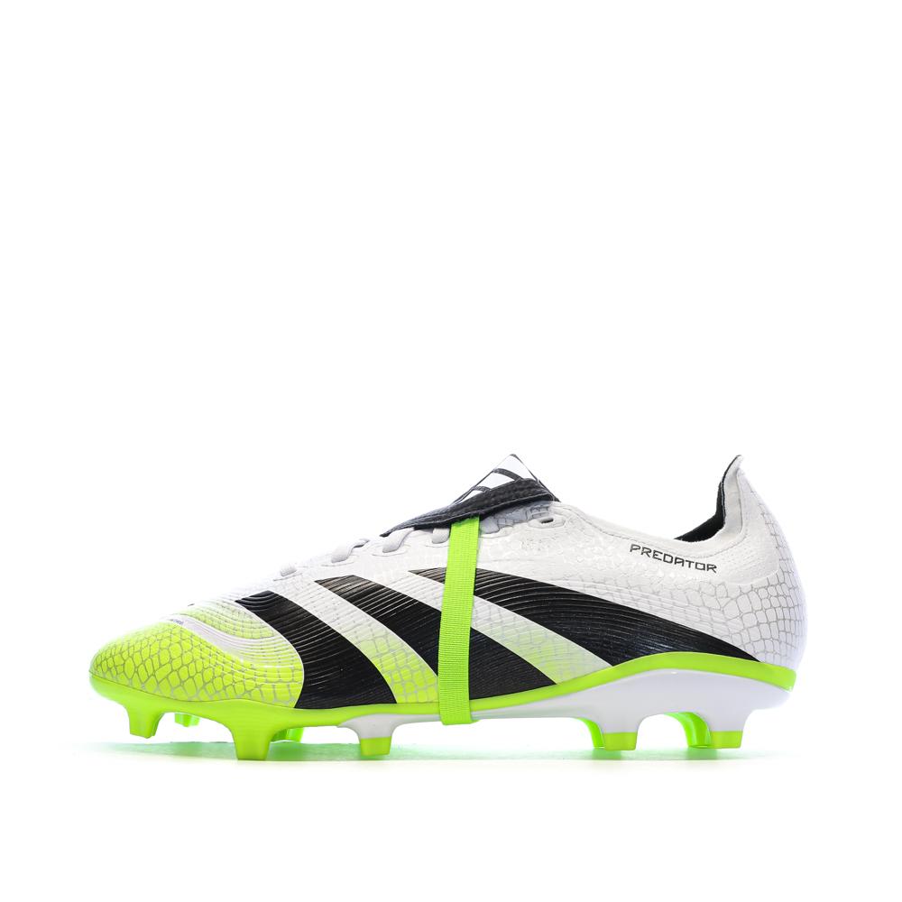 Chaussures de Foot Blanc/Jaune Adidas Predator League FT FG/MG pas cher