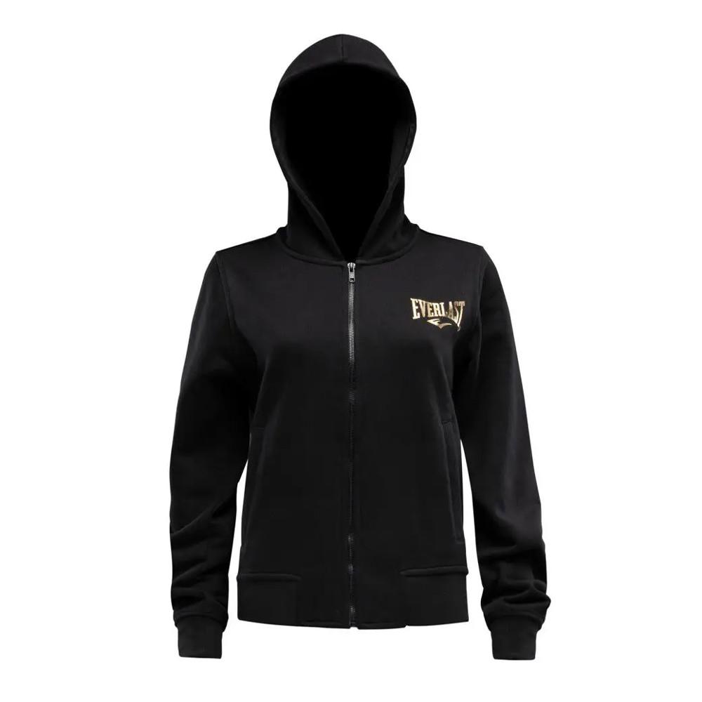 Sudadera negra con capucha Everlast Leland para mujer barato