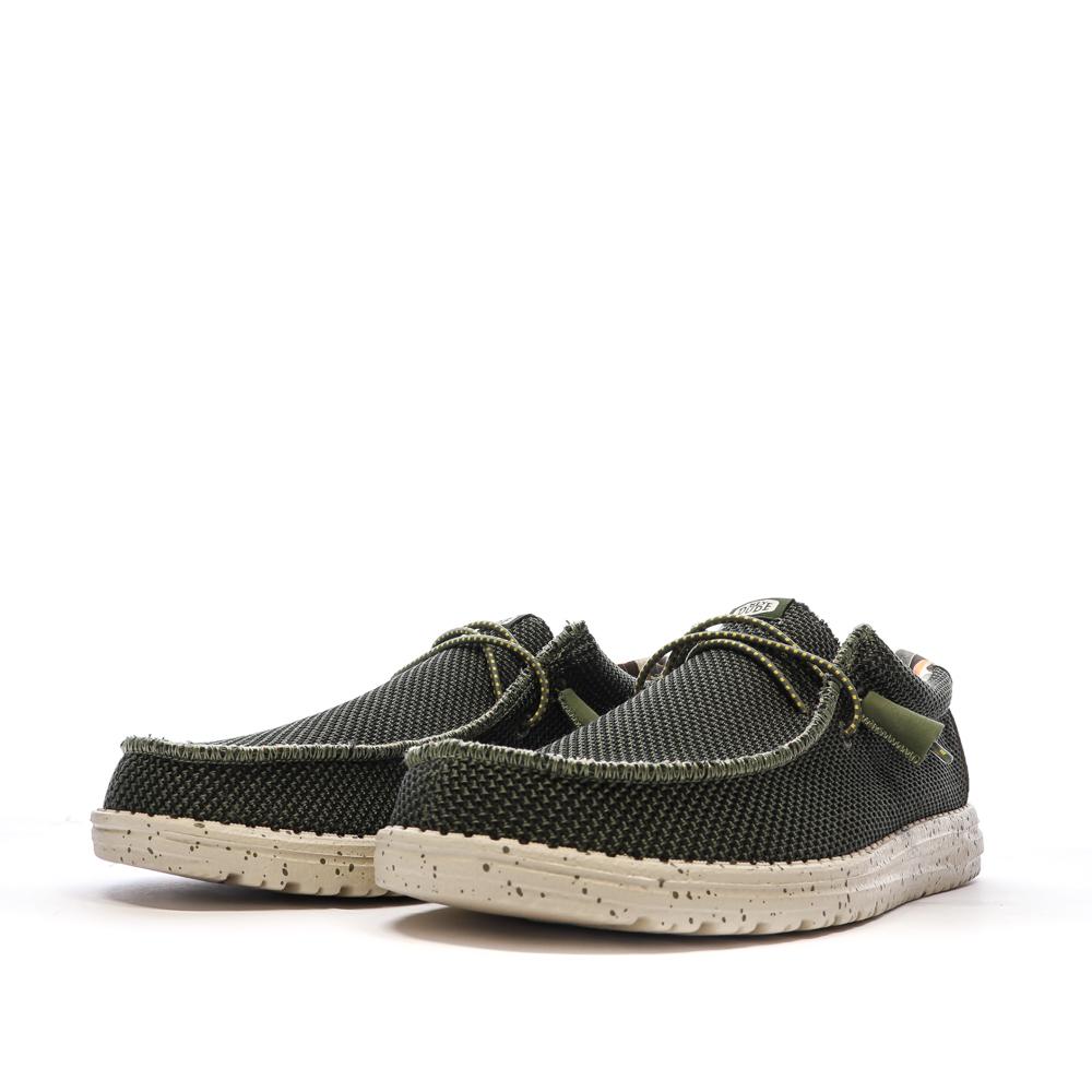 Hey Dude Wally Sox Pine Khaki Men's Shoes Photo of the Espace des Marques %store% store - view of %key%