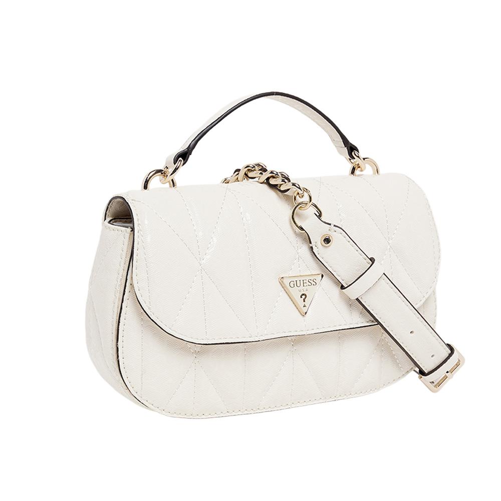 Bolso bandolera blanco para mujer Guess Aldina ver 3