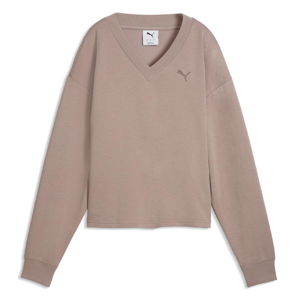 Sweat Taupe Femme Puma Essential Elevated pas cher