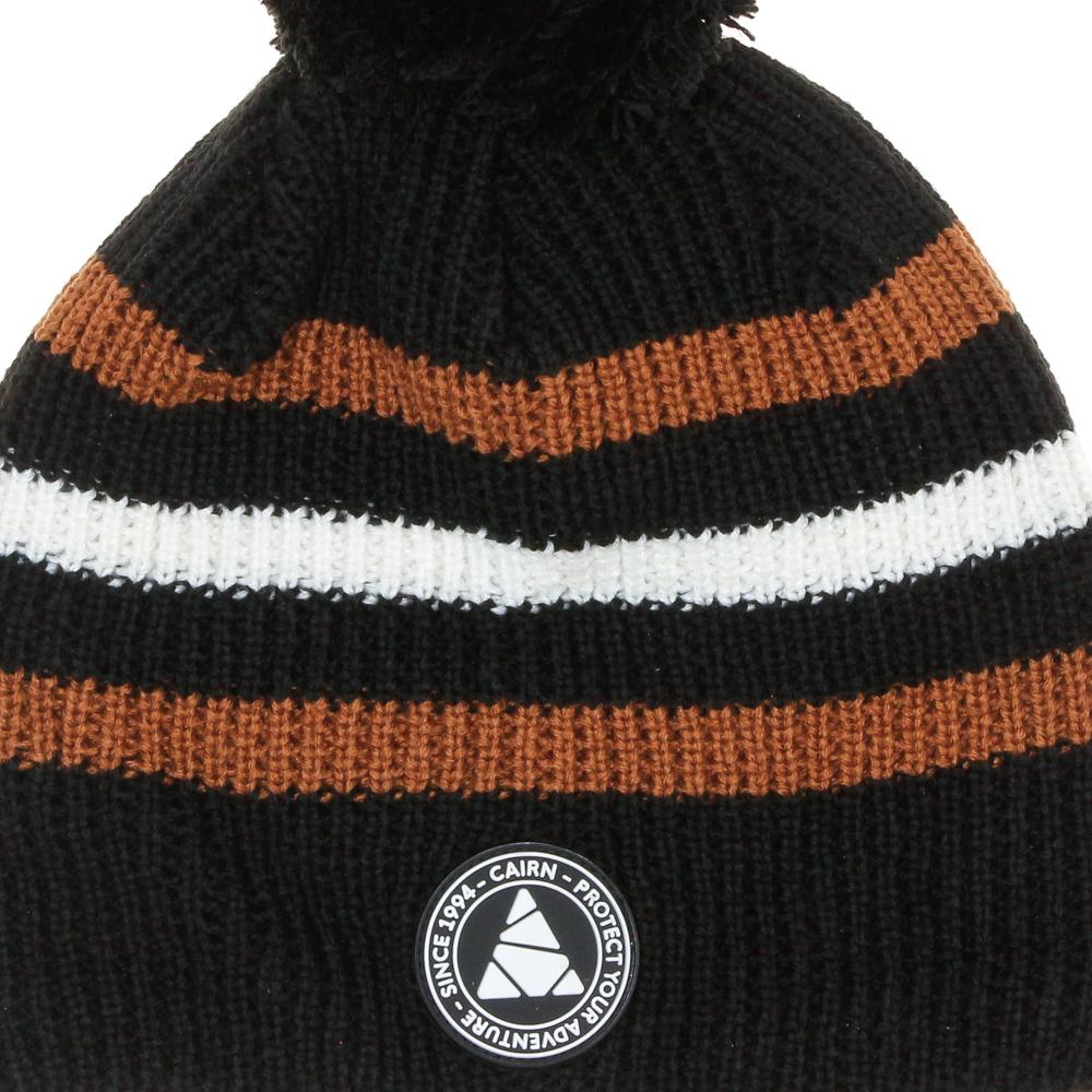 Cairn Unisex Black/Camel Pom-Pom Beanie Photo of the Espace des Marques %store% store - view of %key%