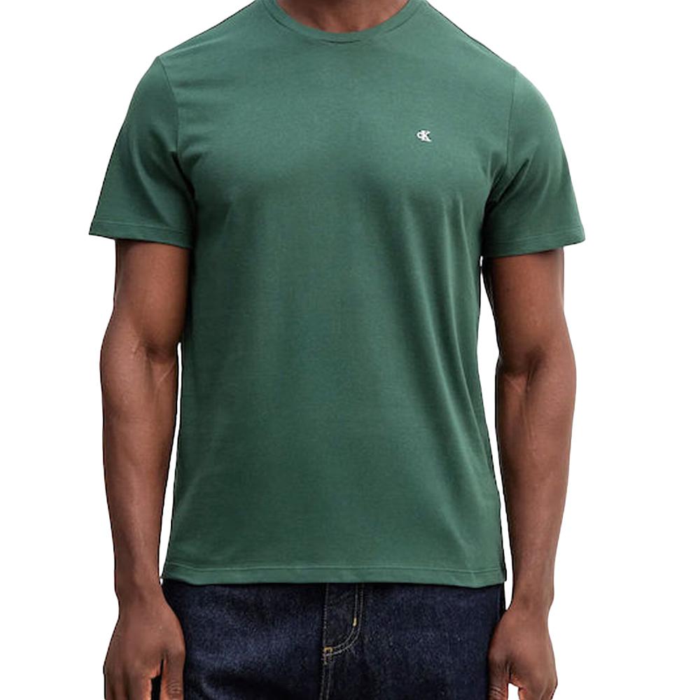 Camiseta verde oscuro para hombre Calvin Klein Jeans Classics barato