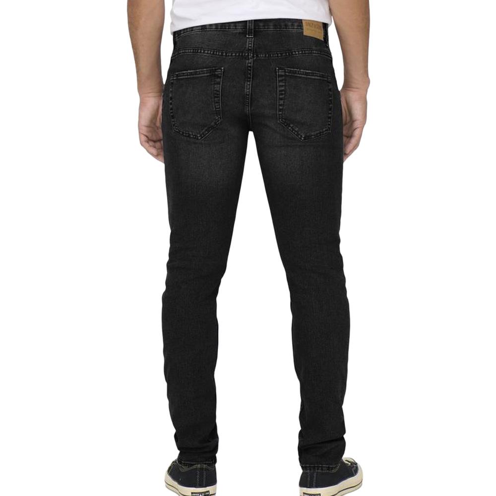 Herrenjeans Regular Schwarz Only & Sons Weft Ansicht 2