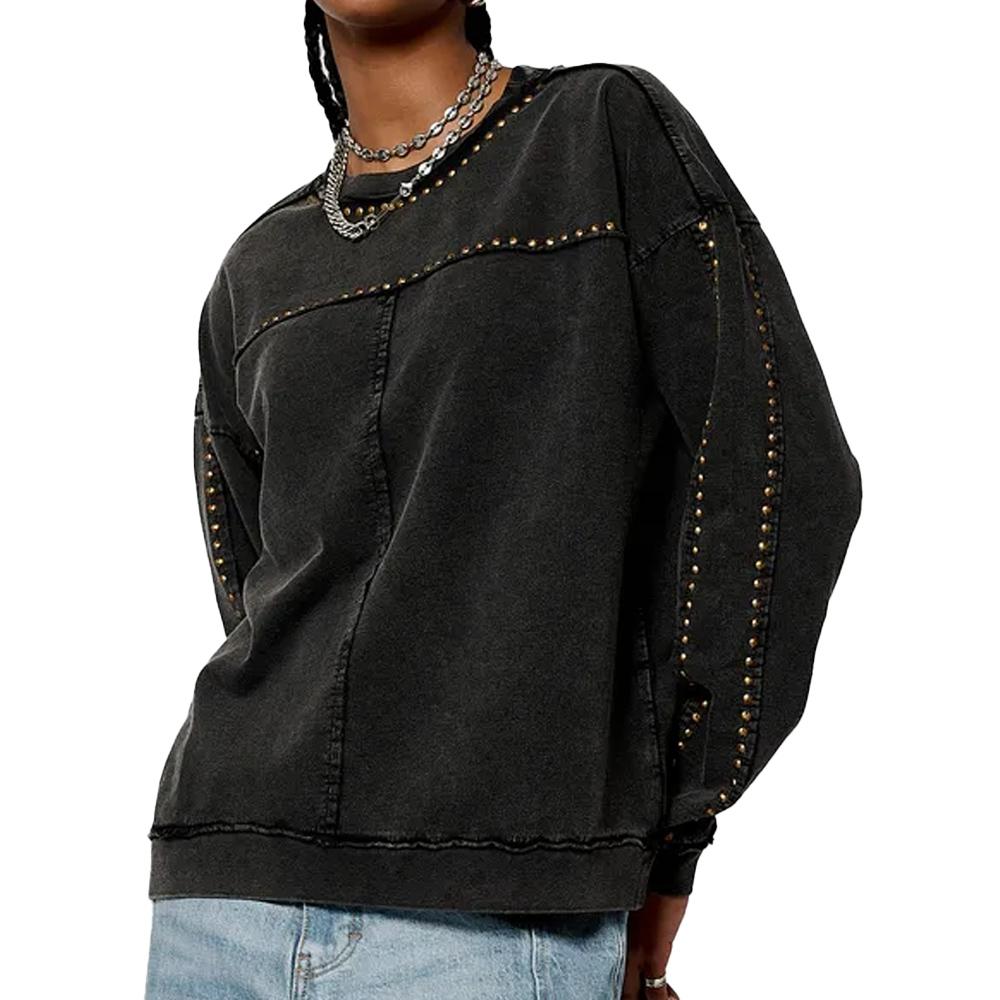 Camiseta Kaporal Volar, manga larga, mujer, gris oscuro barato