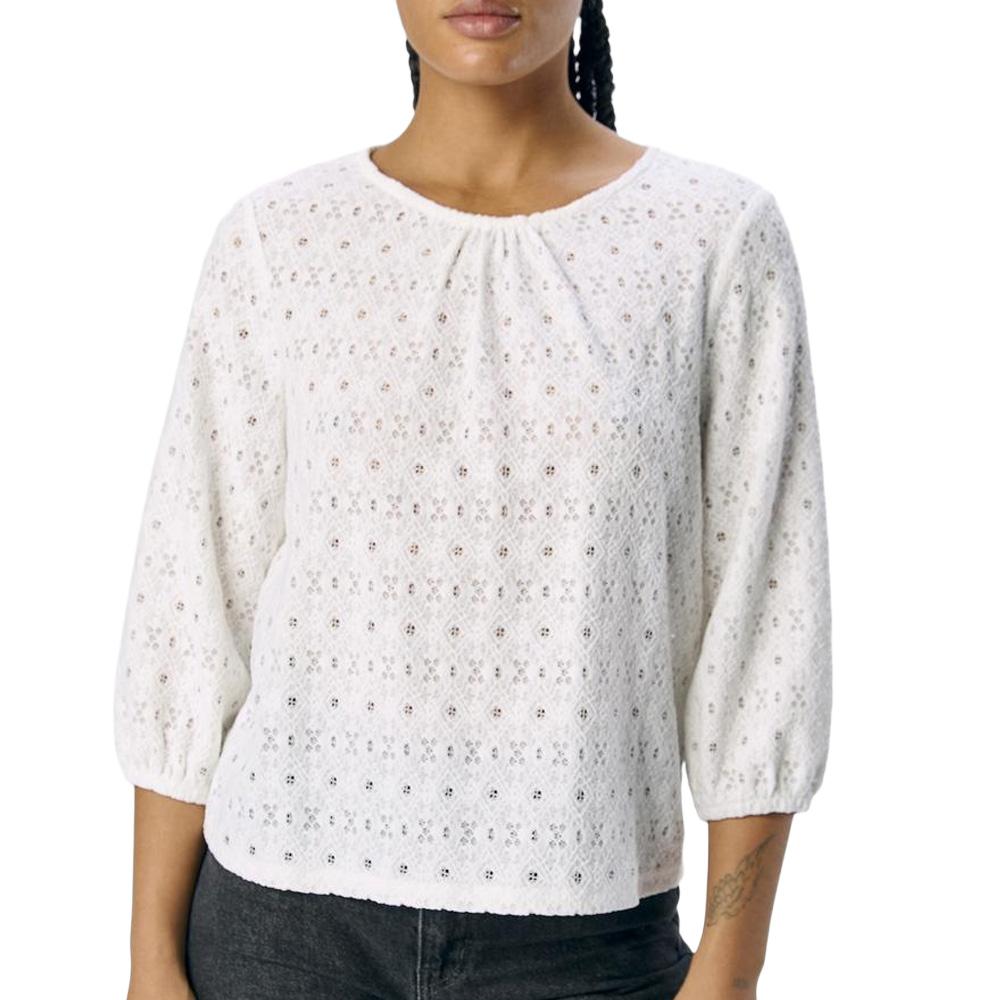 Blouse Brodée Blanche Femme Vero Moda Aila pas cher