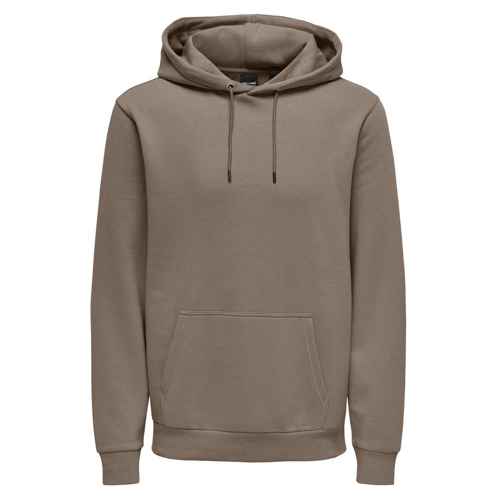 Braunes Herren-Kapuzensweatshirt von Only & Sons Ceres günstig