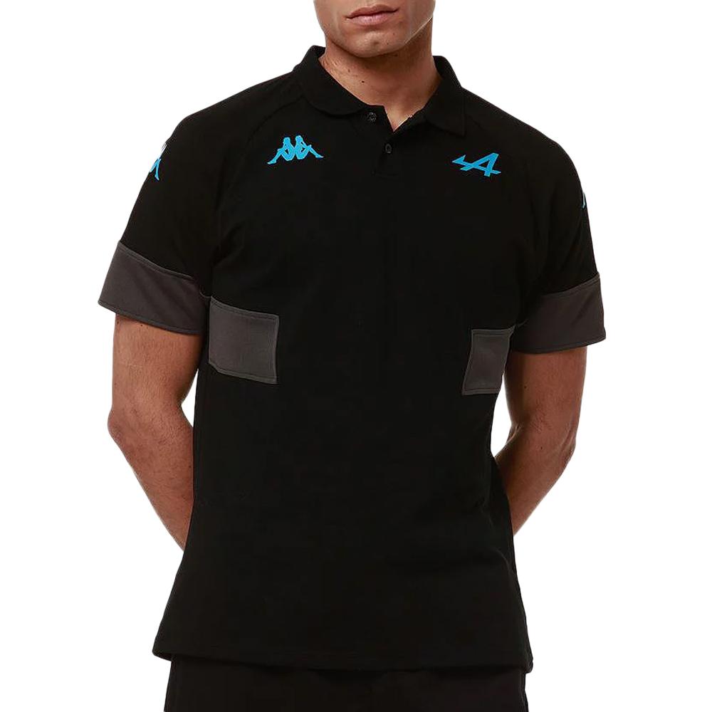 Polo Noir Homme Kappa Andoi Alpine F1 pas cher