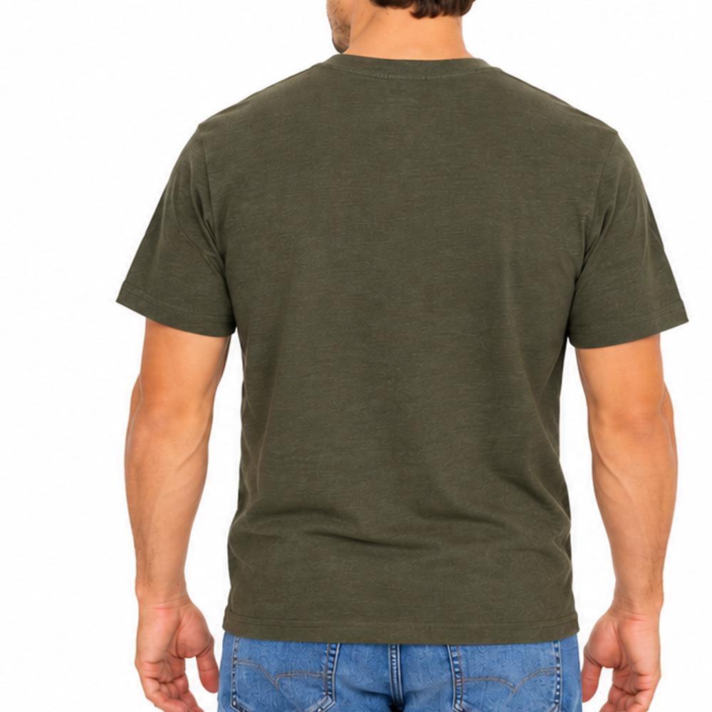 Herren-T-Shirt in Khaki mit kurzen Ärmeln von Redskins Ansicht 3
