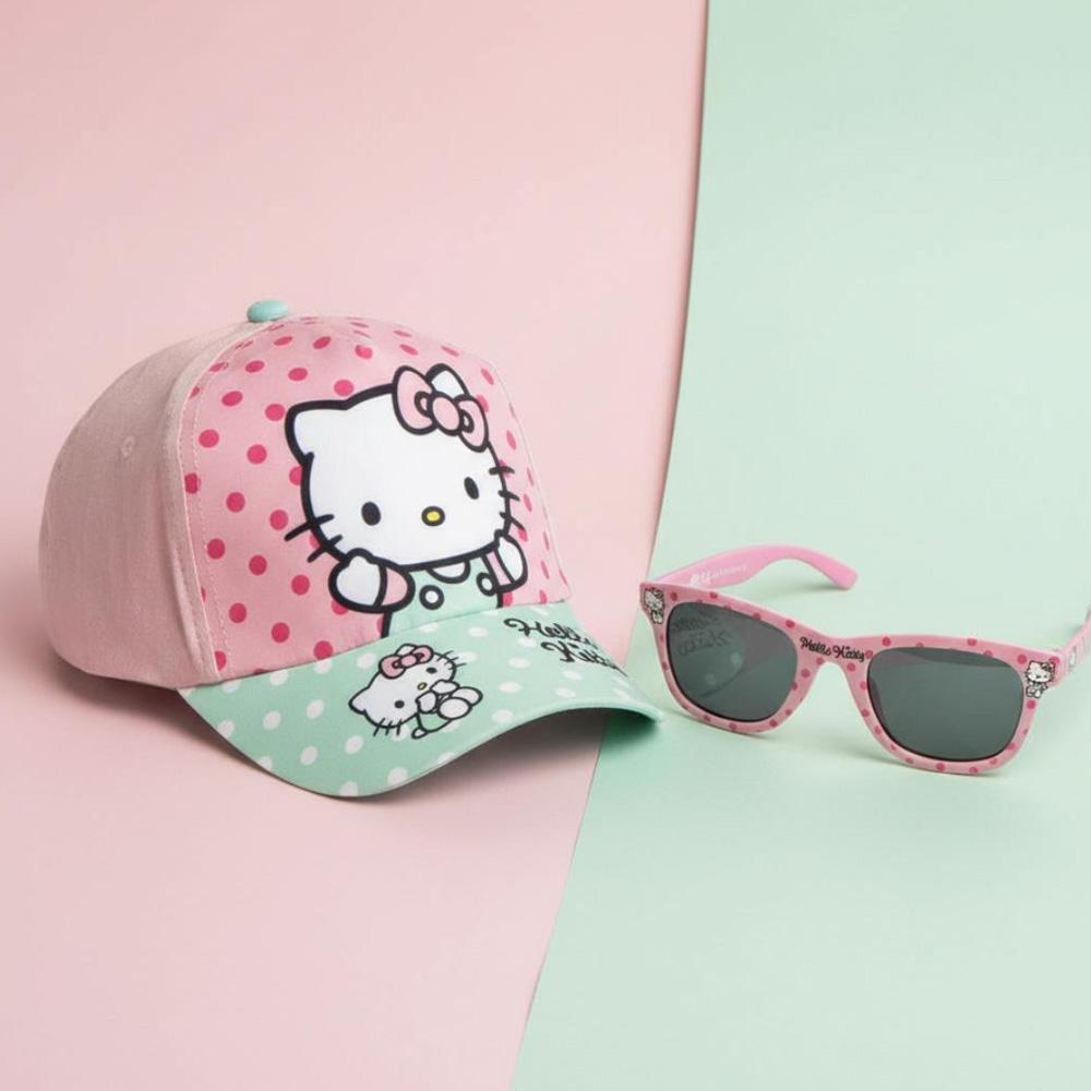 Kappe + Sonnenbrille Kinder Sport Zone Hello Kitty Blau/Pink Ansicht 2