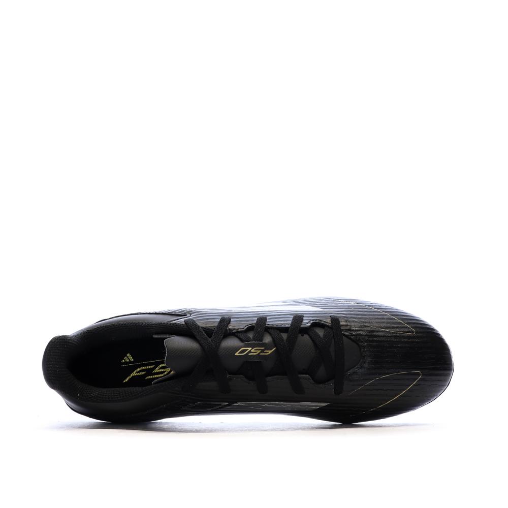 Chaussures de Football Noires Homme Adidas F50 Club vue 4