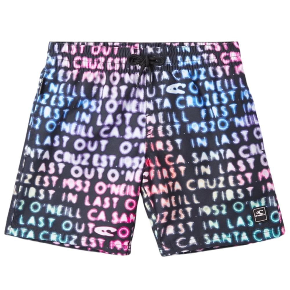 Boys' O'Neill Cali Swim Shorts Black/Pink/Blue affordable
