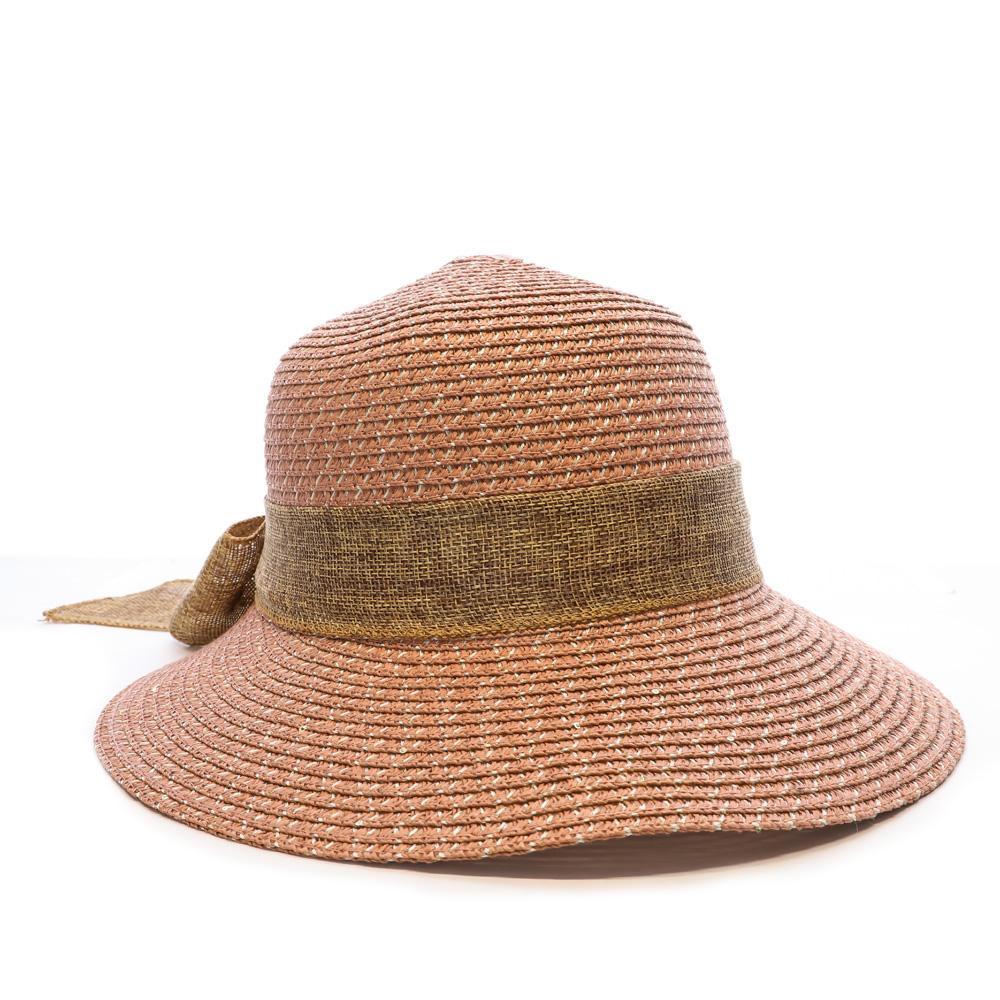 Via Lorenzo Pan Ocean-style pink straw sun hat Photo of the Espace des Marques %store% store - view of %key%