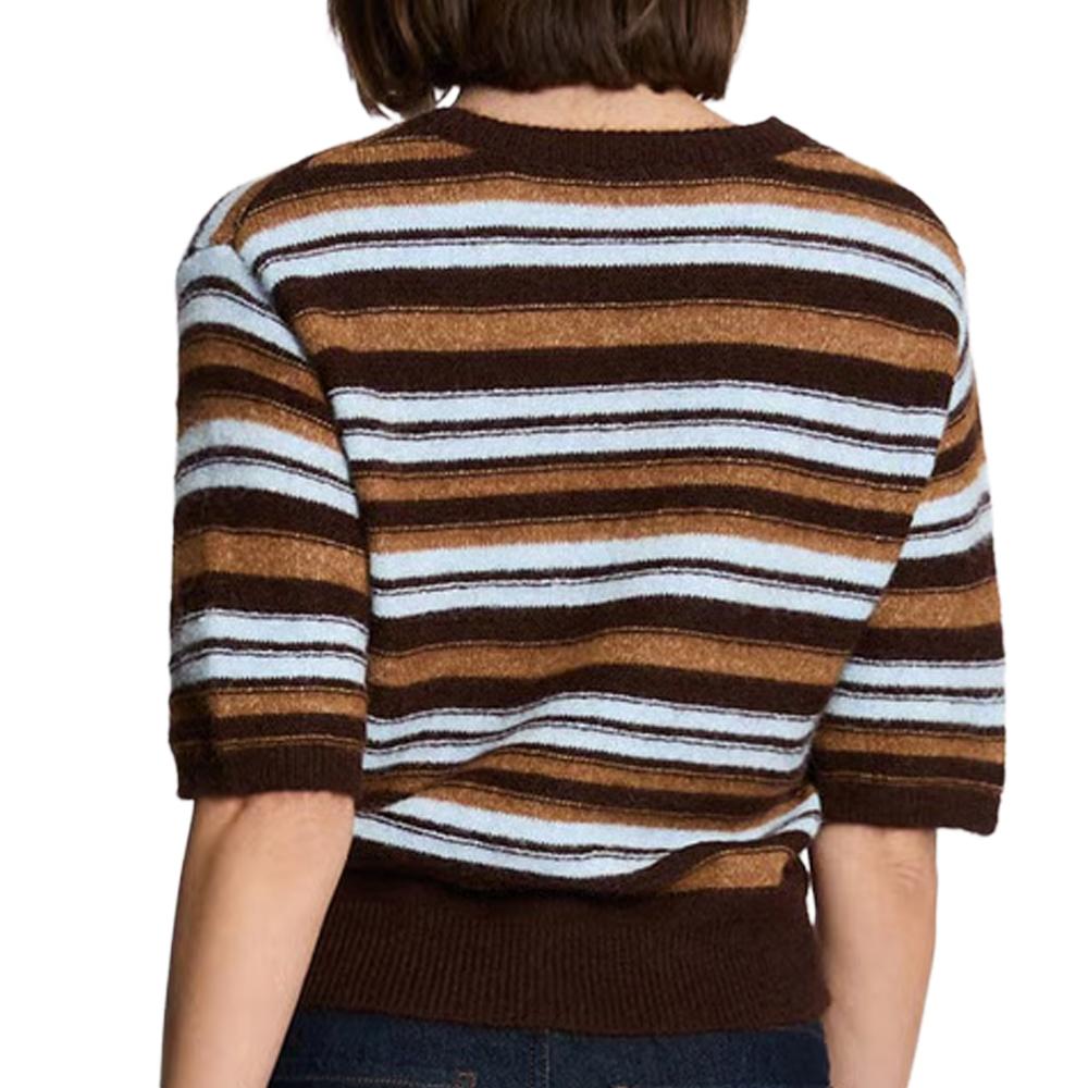 Jersey a rayas marrón para mujer Morgan MFIFI ver 2