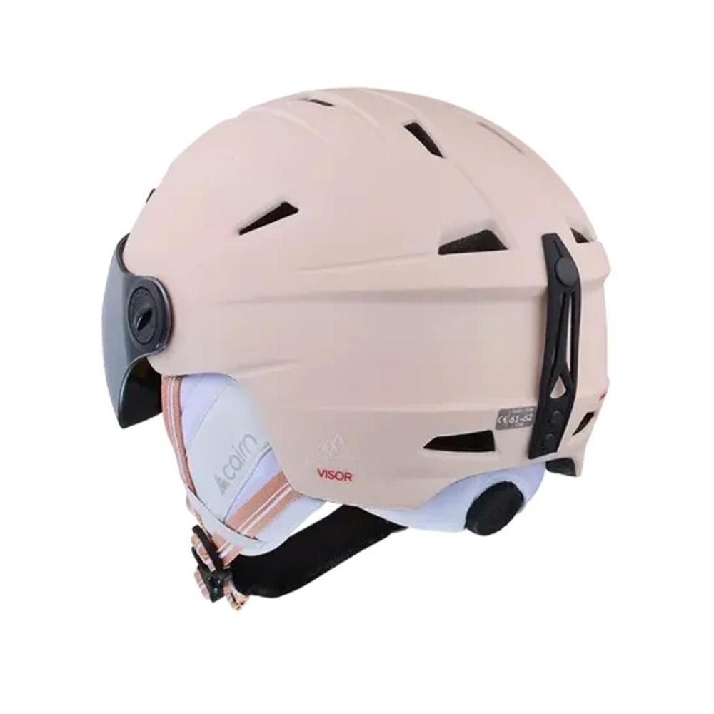 Casque de Ski Rose Femme Cairn Electron Visor vue 2