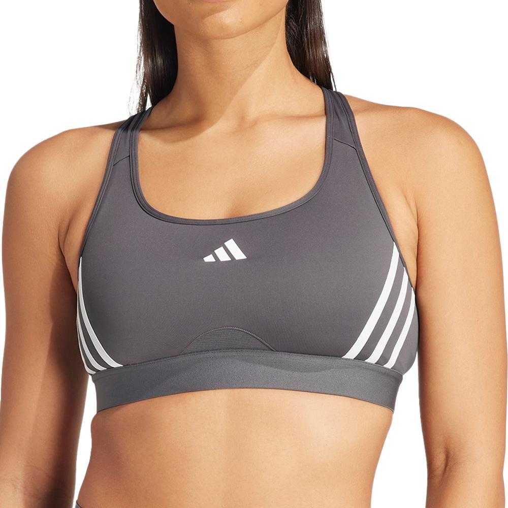 Adidas Powerimpact Train Sport-BH für Damen in Grau günstig